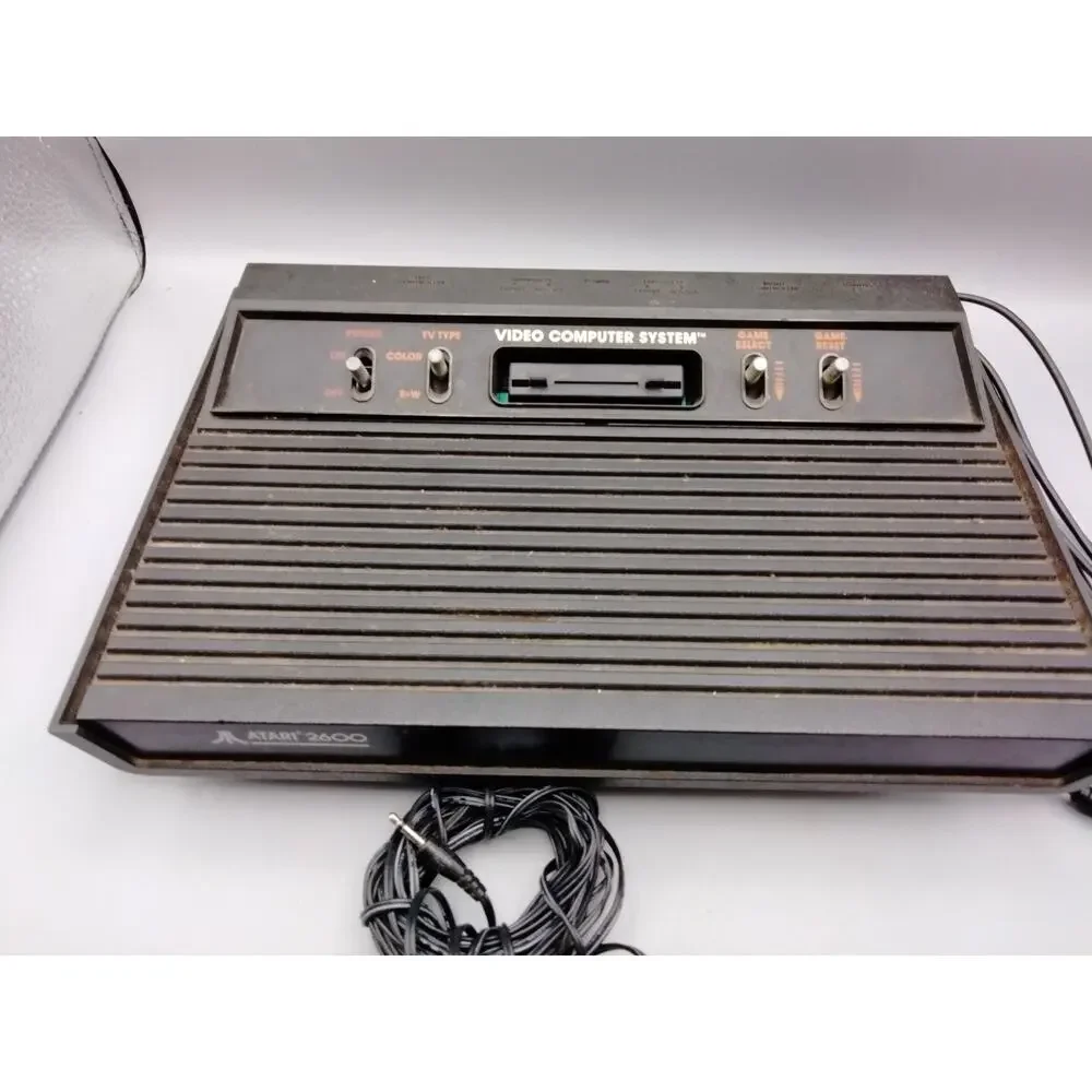 Atari 2600 4Switch Model black- Console power Supply untested